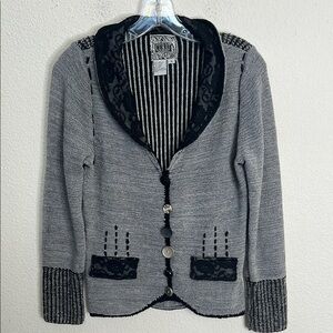 Anthropologie Gray Button-down Cardigan Sweater. Size S